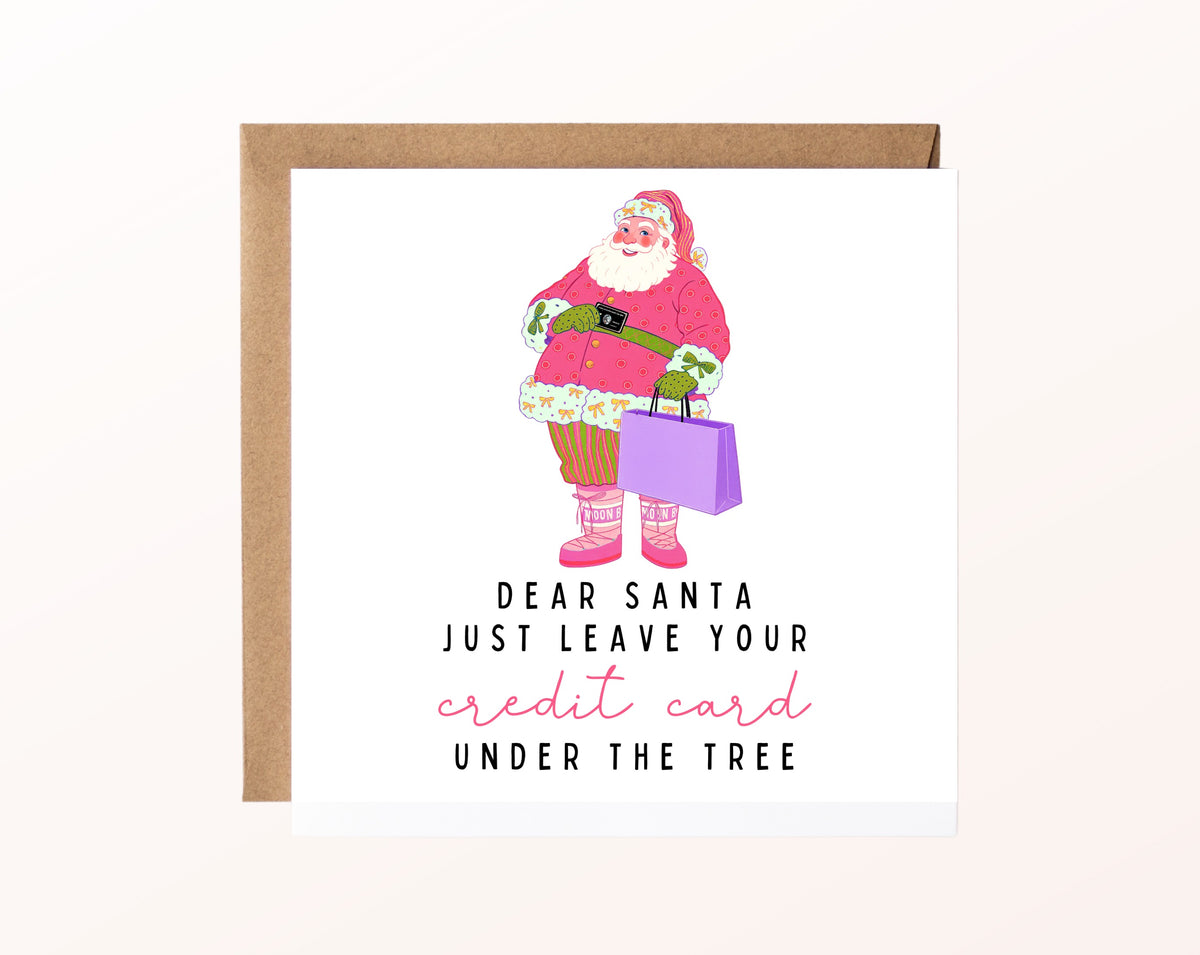 Weihnachtskarte – Dear Santa – Credit Card