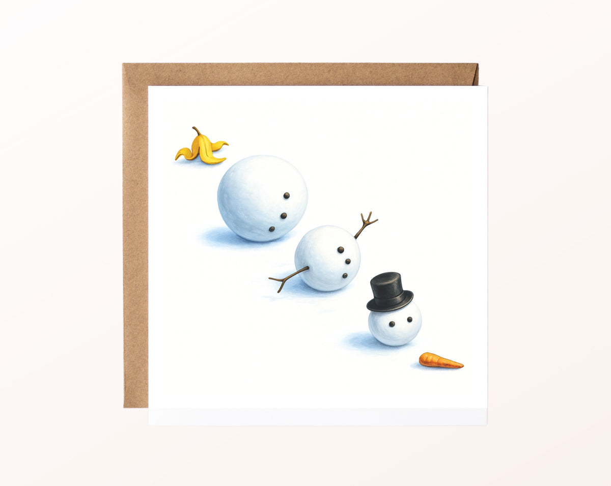 Weihnachtskarte – Schneemann-Bausatz