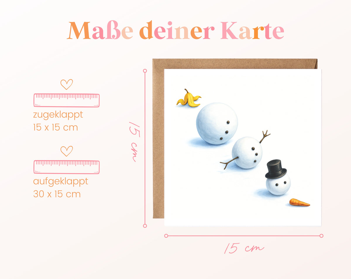 Weihnachtskarte – Schneemann-Bausatz