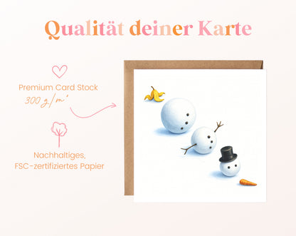 Weihnachtskarte – Schneemann-Bausatz
