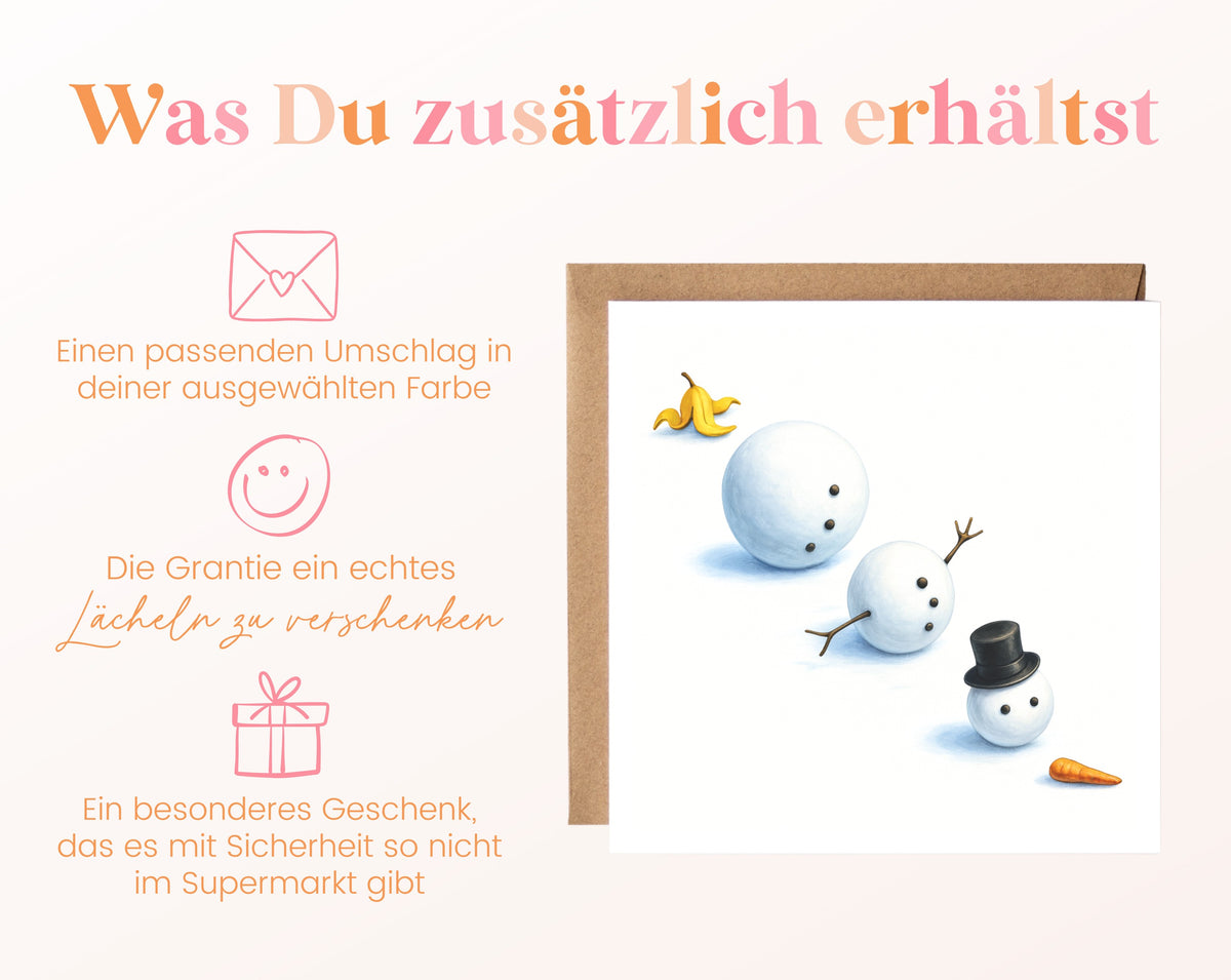 Weihnachtskarte – Schneemann-Bausatz