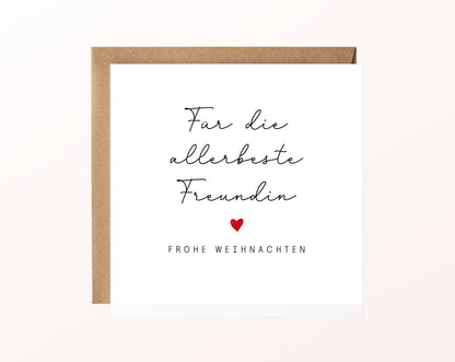 Weihnachtskarte – Für die allerbeste Freundin – 02_karte_pur_rose
