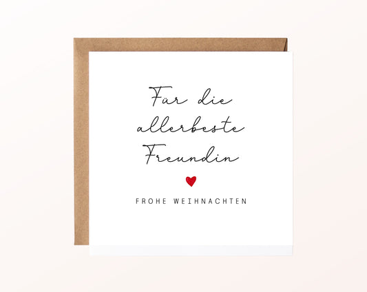 Weihnachtskarte – Für die allerbeste Freundin – 02_karte_pur_rose