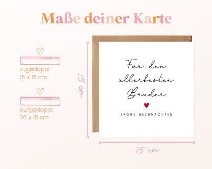 Weihnachtskarte – Für den allerbesten Bruder