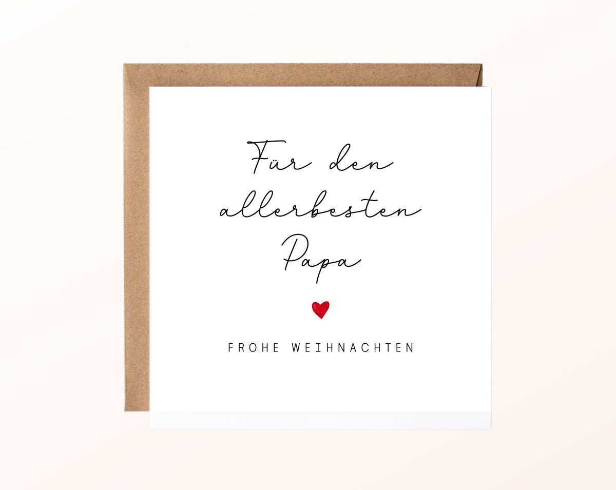 Weihnachtskarte – Für den allerbesten Papa