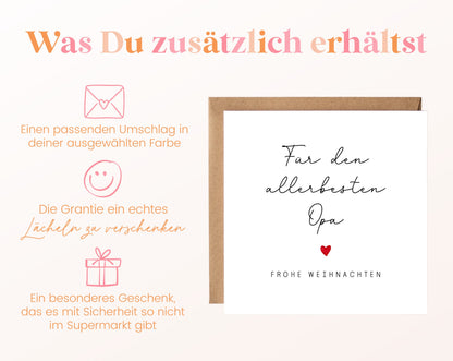 Weihnachtskarte – Für den allerbesten Opa