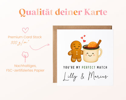Weihnachtskarte Lebkuchen und Glühwein – Papierqualität