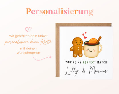 Weihnachtskarte Lebkuchen und Glühwein – Personalisierung