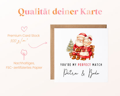 Weihnachtskarte Weihnachtsmann und Weihnachtsfrau – Papierqualität