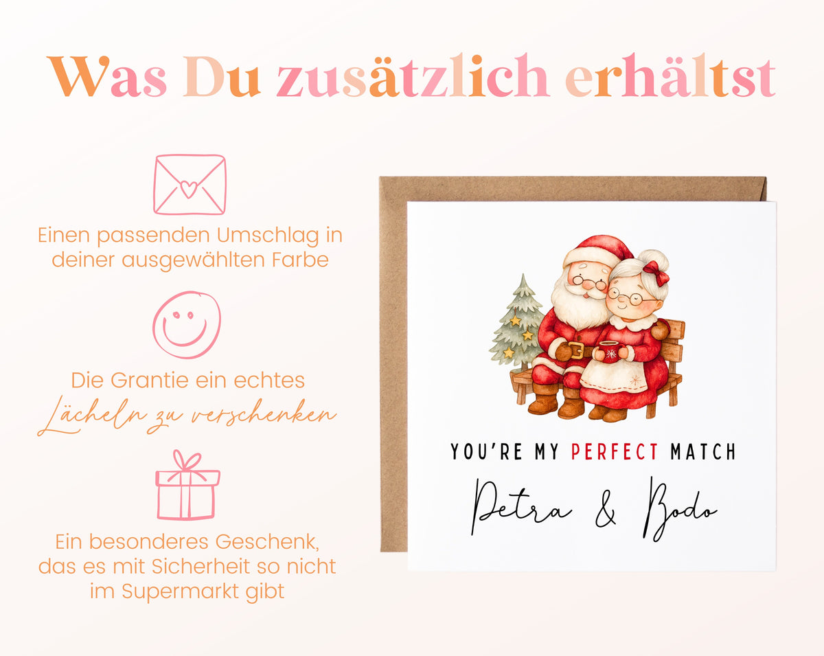 Weihnachtskarte Weihnachtsmann und Weihnachtsfrau – Zusätzliche Informationen