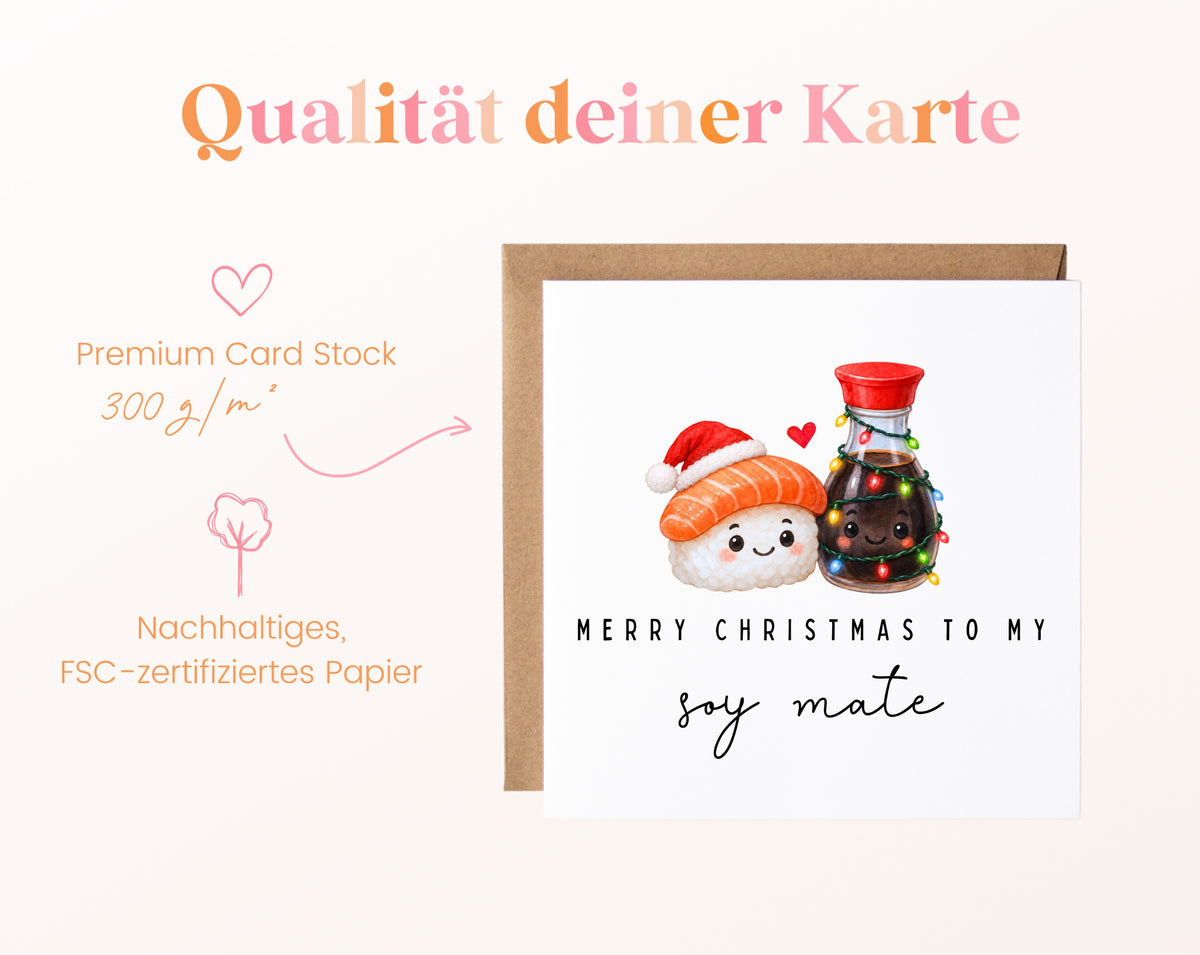 Papierqualität der Weihnachtskarte: 300 g/m² Kartenpapier