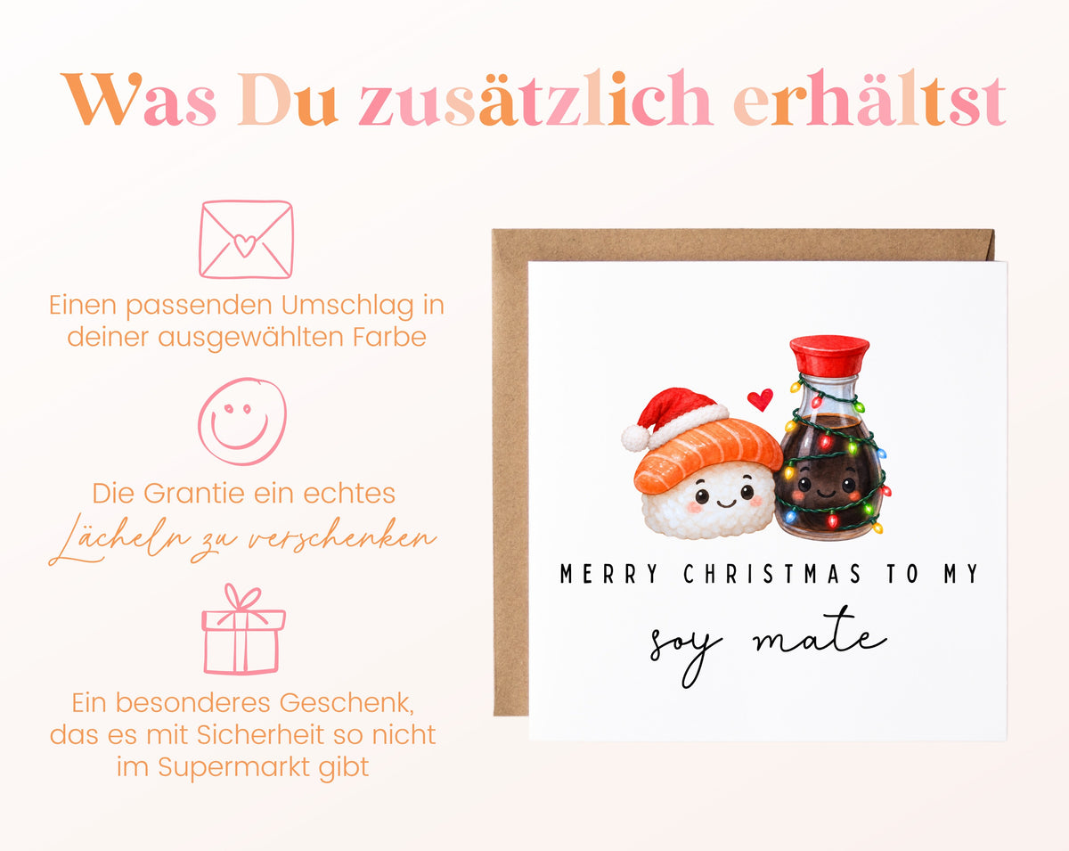 Ein Umschlag in der ausgewählten Farbe ist enthalten