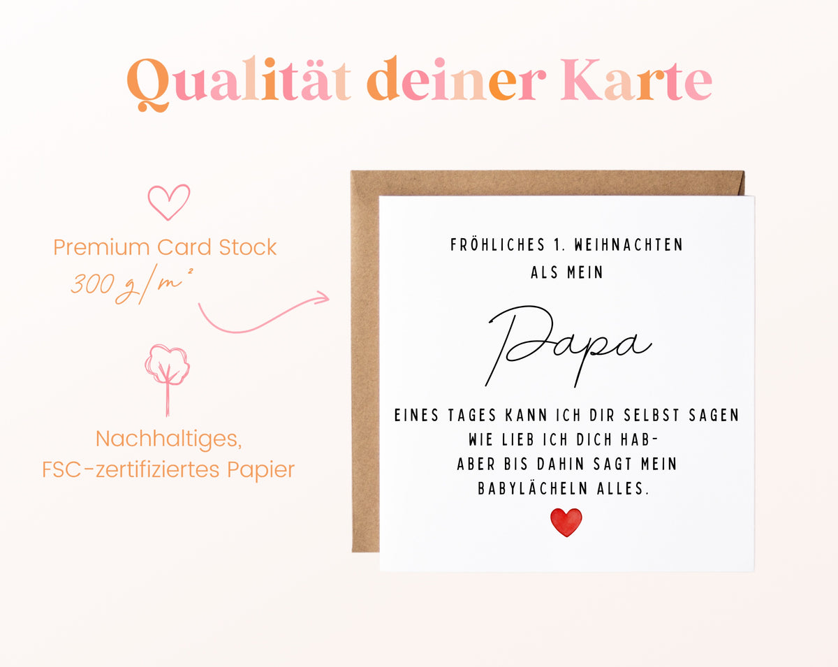 Weihnachtskarte – Erstes Weihnachten als Papa – 05B_qualitaet_300