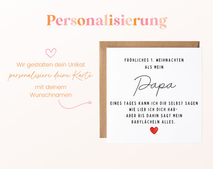 Weihnachtskarte – Erstes Weihnachten als Papa – 08_perso_ein_wunschname