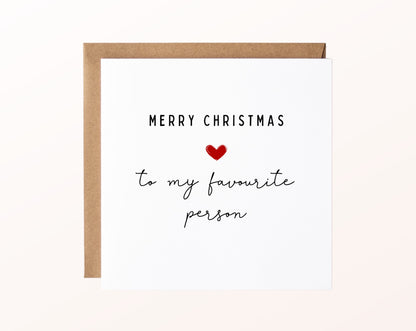 Weihnachtskarte – Merry Christmas – Favourite Person – 02_karte_pur_rose
