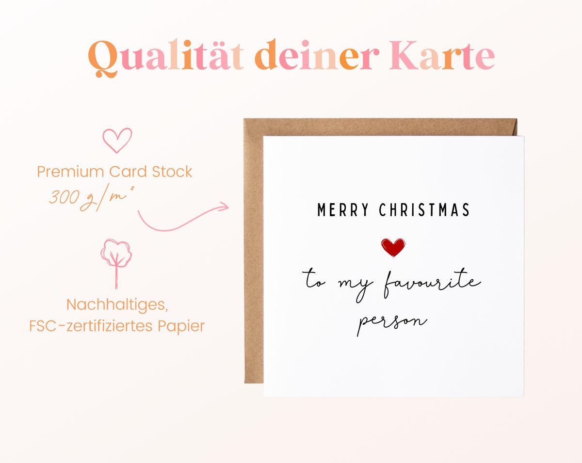 Weihnachtskarte – Merry Christmas – Favourite Person – 05B_qualitaet_300