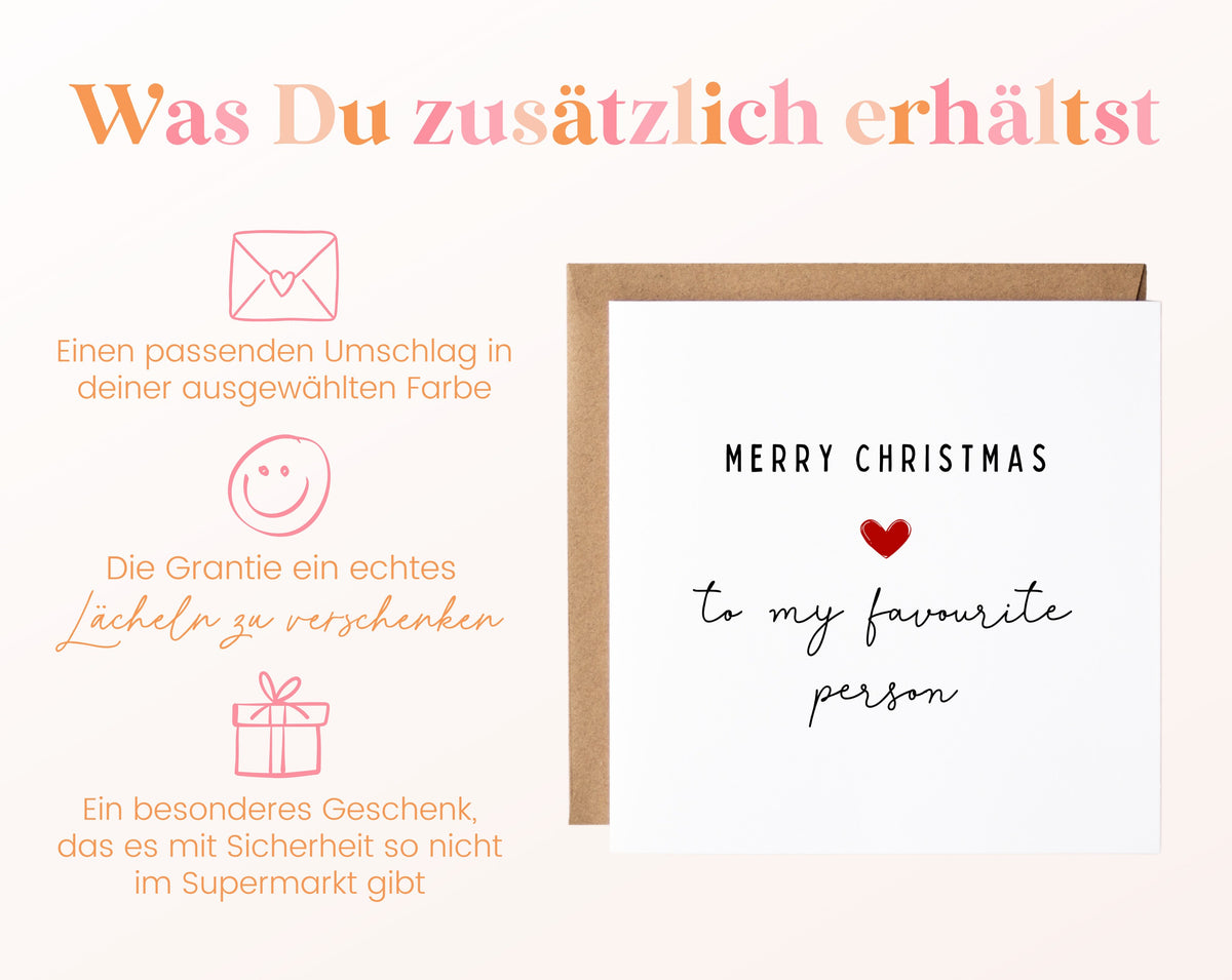 Weihnachtskarte – Merry Christmas – Favourite Person – 06_zusaetzlich