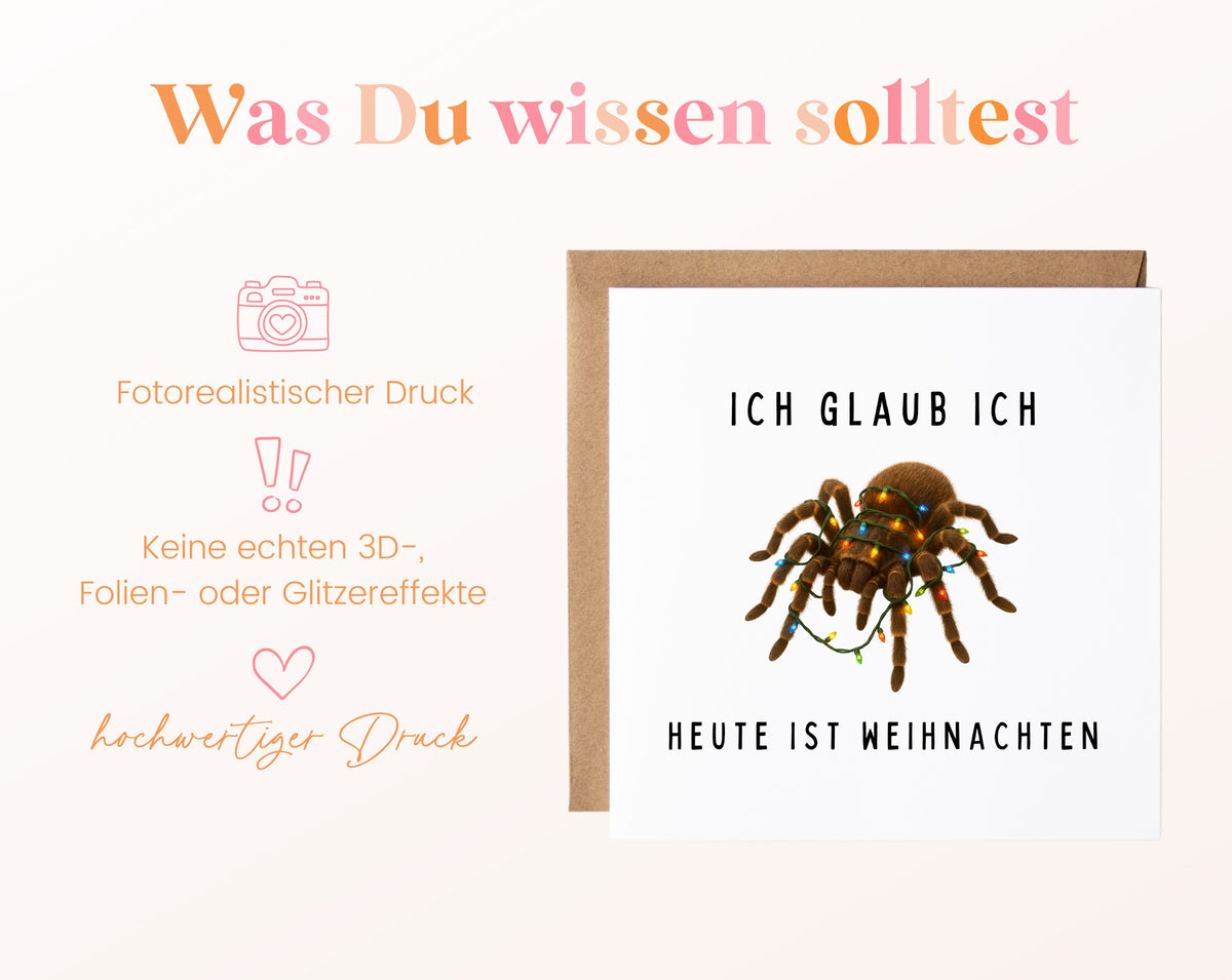 Weihnachtskarte – Ich glaub ich spinne – Heute ist Weihnachten – 03_wissen