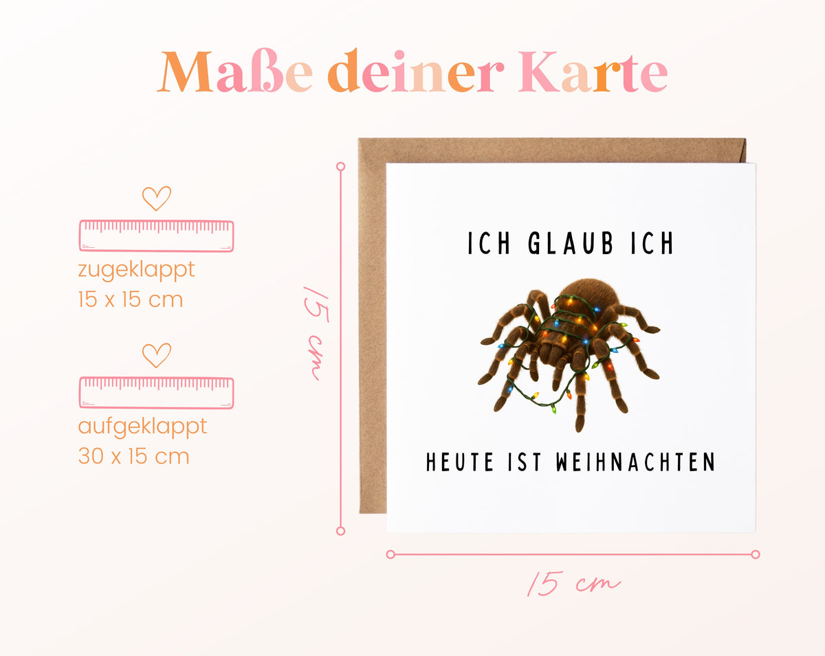 Weihnachtskarte – Ich glaub ich spinne – Heute ist Weihnachten – 04_masse