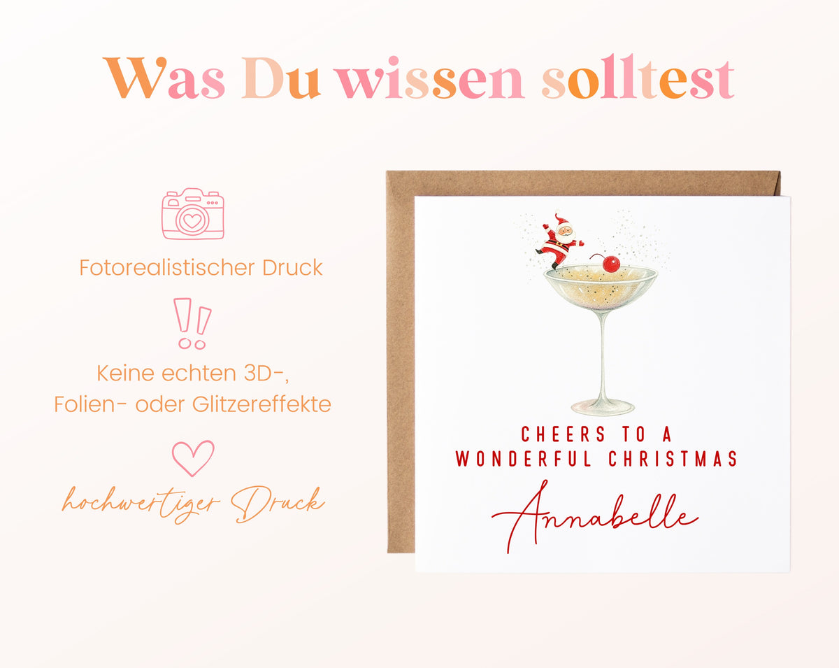 Weihnachtskarte – Santa im Cocktailglas – 03_wissen