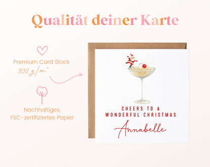 Weihnachtskarte – Santa im Cocktailglas – 05B_qualitaet_300