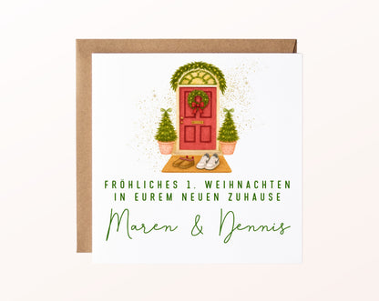 Weihnachtskarte – Erstes Weihnachten im neuen Zuhause – 02_karte_pur_rose