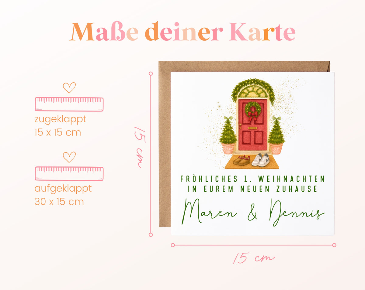 Weihnachtskarte – Erstes Weihnachten im neuen Zuhause – 04_masse