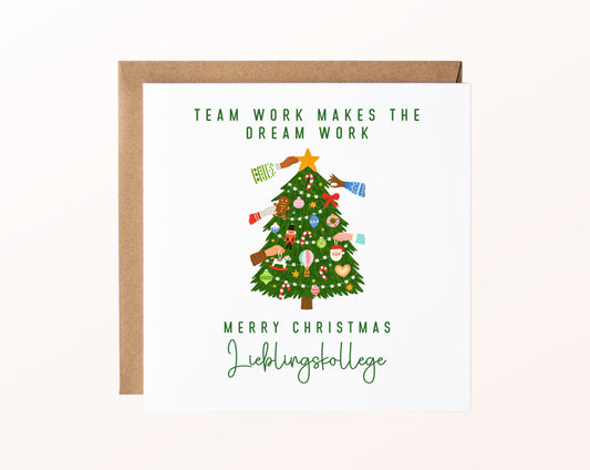 Weihnachtskarte – Teamwork – Lieblingskollege – 02_karte_pur_rose