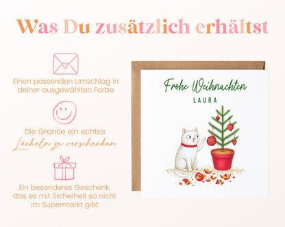 Weihnachtskarte – Katze am Weihnachtsbaum – 06_zusaetzlich