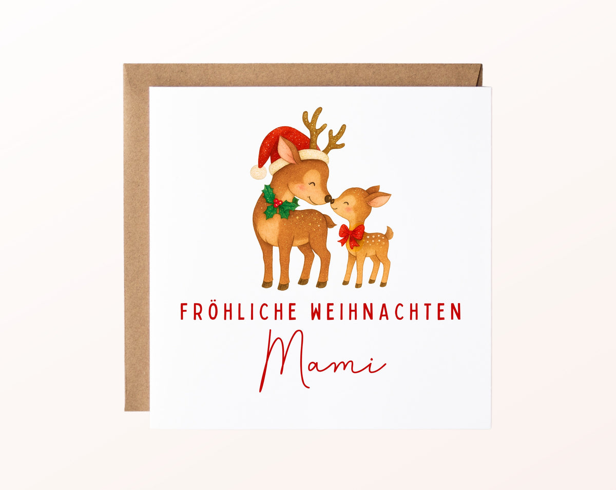 Weihnachtskarte – Weihnachten für Mami – Rehe – 02_karte_pur_rose