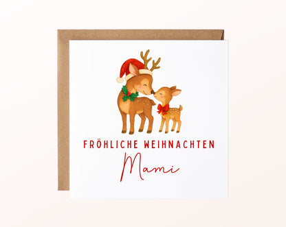 Weihnachtskarte – Weihnachten für Mami – Rehe – 02_karte_pur_rose