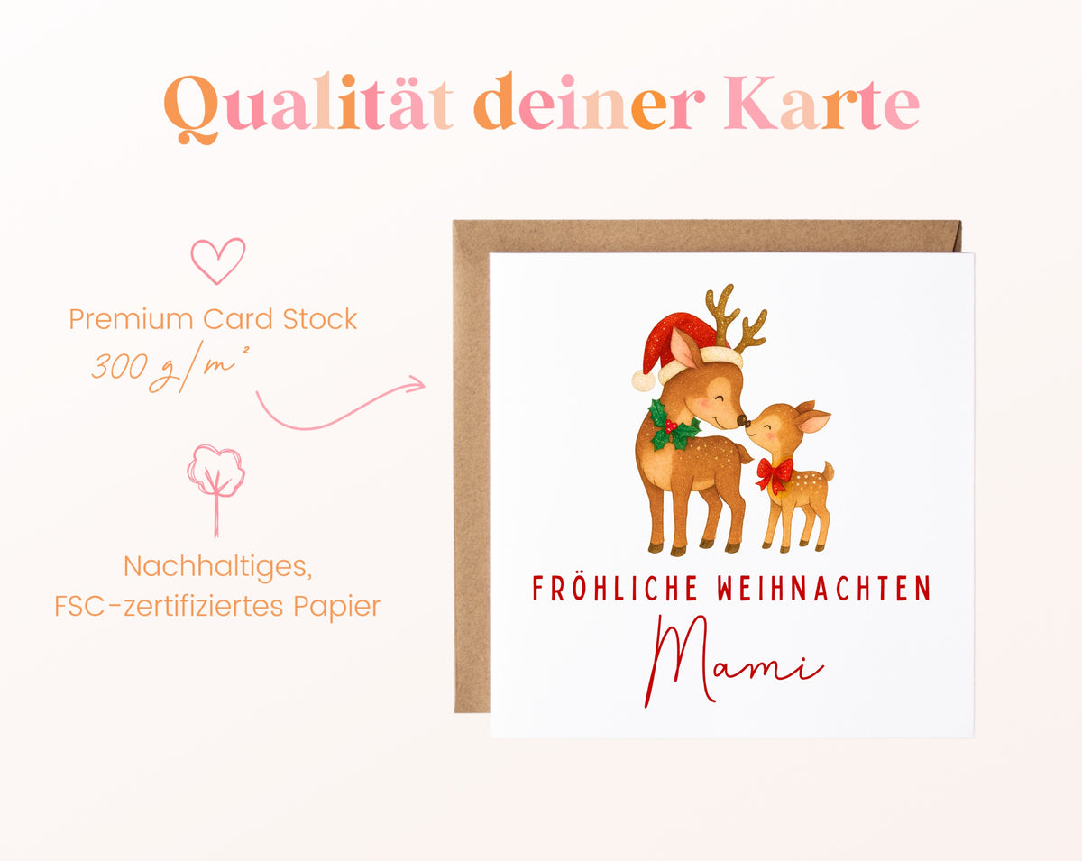 Weihnachtskarte – Weihnachten für Mami – Rehe – 05B_qualitaet_300