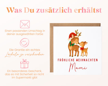 Weihnachtskarte – Weihnachten für Mami – Rehe – 06_zusaetzlich