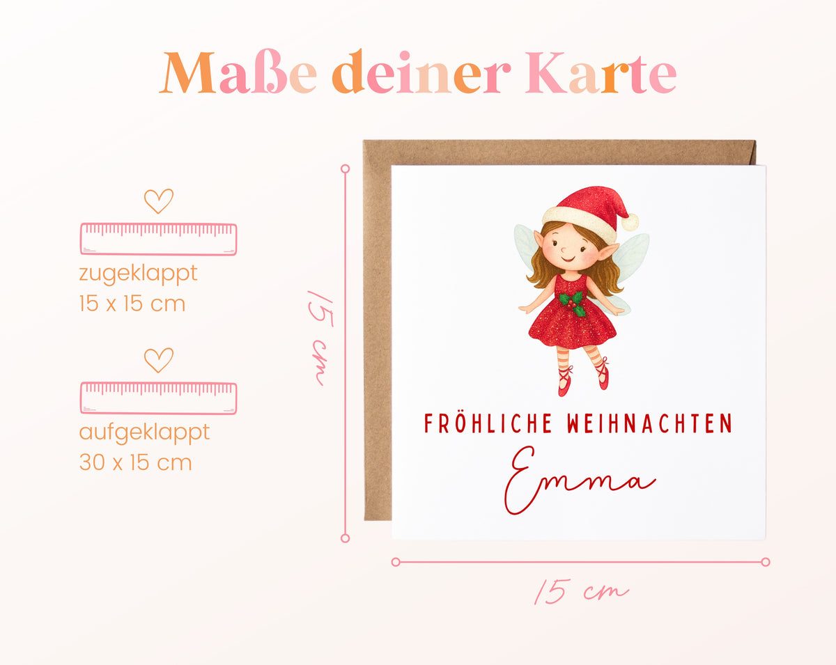Weihnachtskarte – Weihnachtsfee – 04_masse