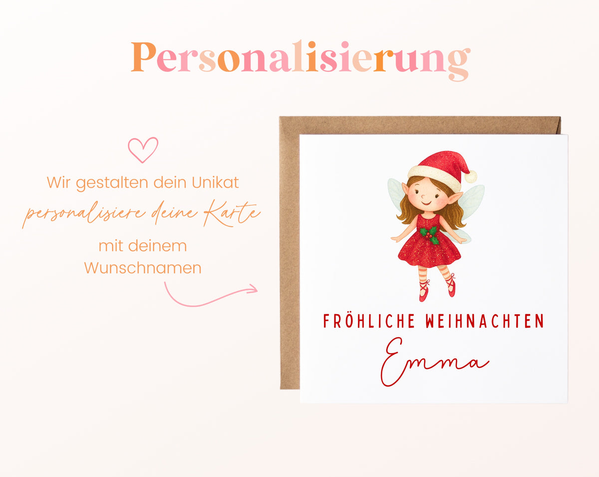 Weihnachtskarte – Weihnachtsfee – 08_perso_ein_wunschname