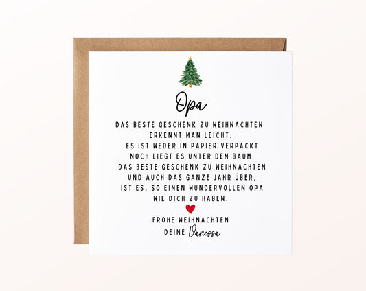 Weihnachtskarte – Das beste Geschenk: Opa – Produktansicht