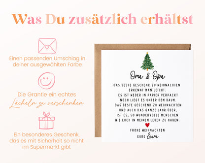 Weihnachtskarte – Das beste Geschenk: Oma & Opa – Zusätzliche Informationen