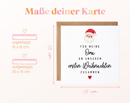 Weihnachtskarte – Erstes Weihnachten mit Oma – masse