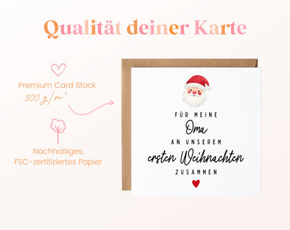 Weihnachtskarte – Erstes Weihnachten mit Oma – qualitaet 300