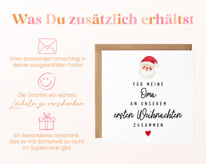 Weihnachtskarte – Erstes Weihnachten mit Oma – zusaetzlich