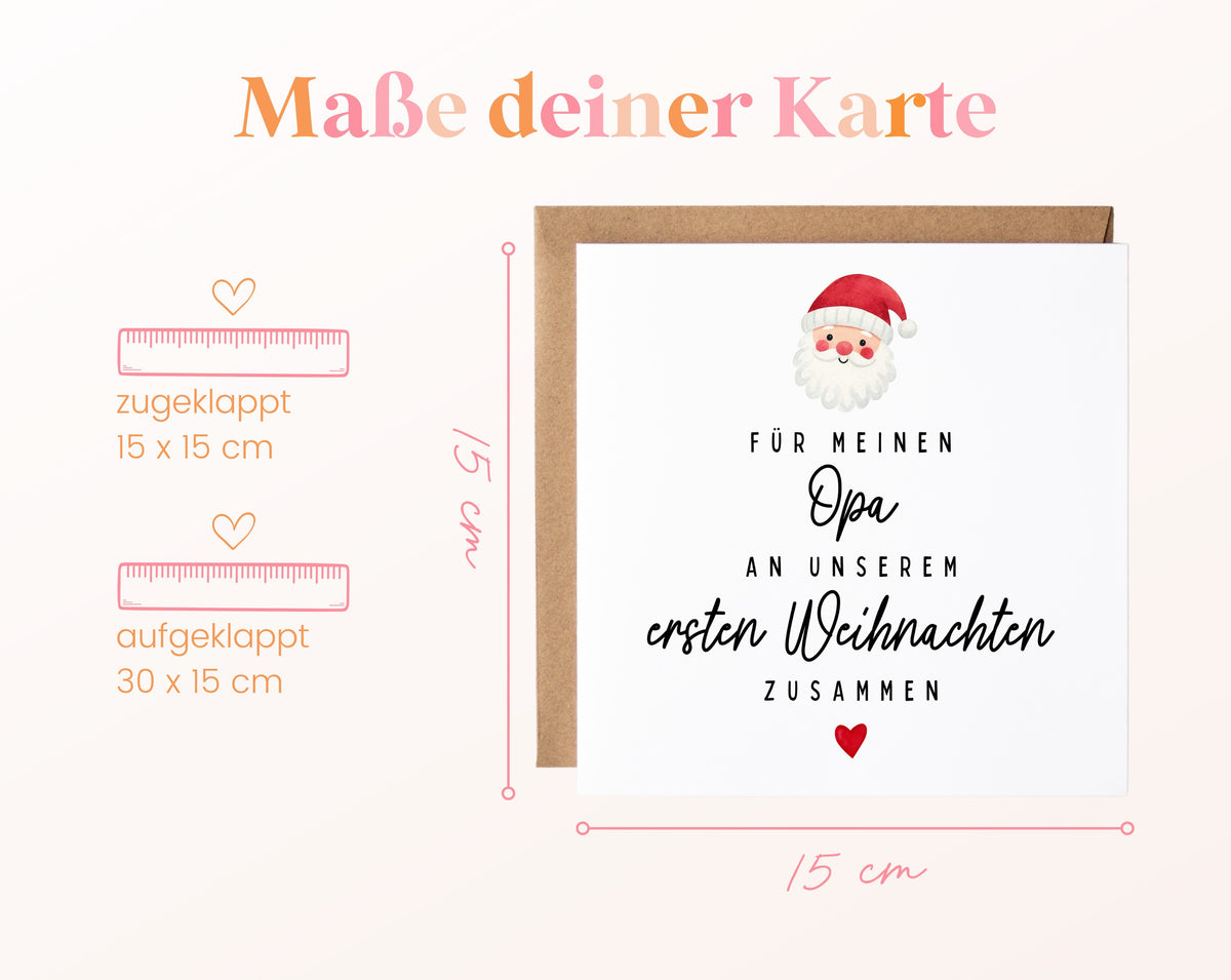 Weihnachtskarte – Erstes Weihnachten mit Opa – masse