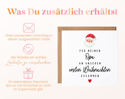 Weihnachtskarte – Erstes Weihnachten mit Opa – zusaetzlich