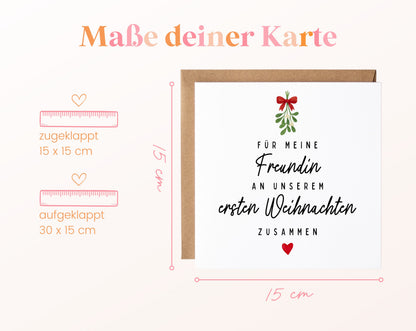 Weihnachtskarte – Erstes Weihnachten mit meiner Freundin – masse