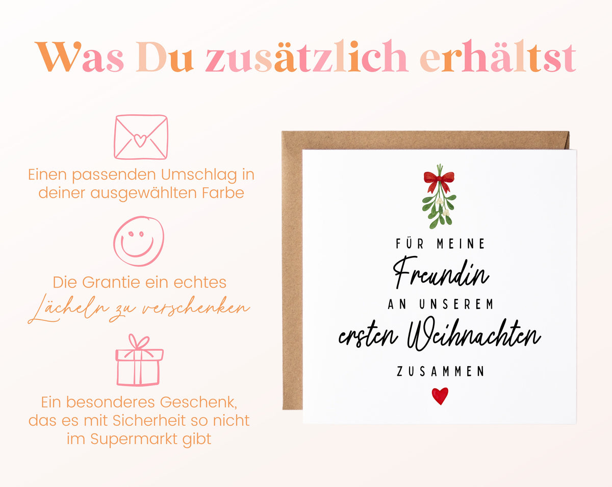 Weihnachtskarte – Erstes Weihnachten mit meiner Freundin – zusaetzlich