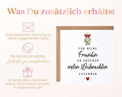 Weihnachtskarte – Erstes Weihnachten mit meiner Freundin – zusaetzlich