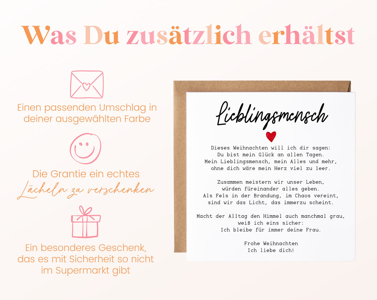 Weihnachtskarte – Weihnachtsgedicht für meinen Lieblingsmenschen – 06 zusaetzlich
