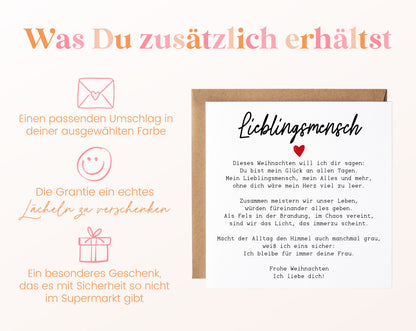 Weihnachtskarte – Weihnachtsgedicht für meinen Lieblingsmenschen – 06 zusaetzlich