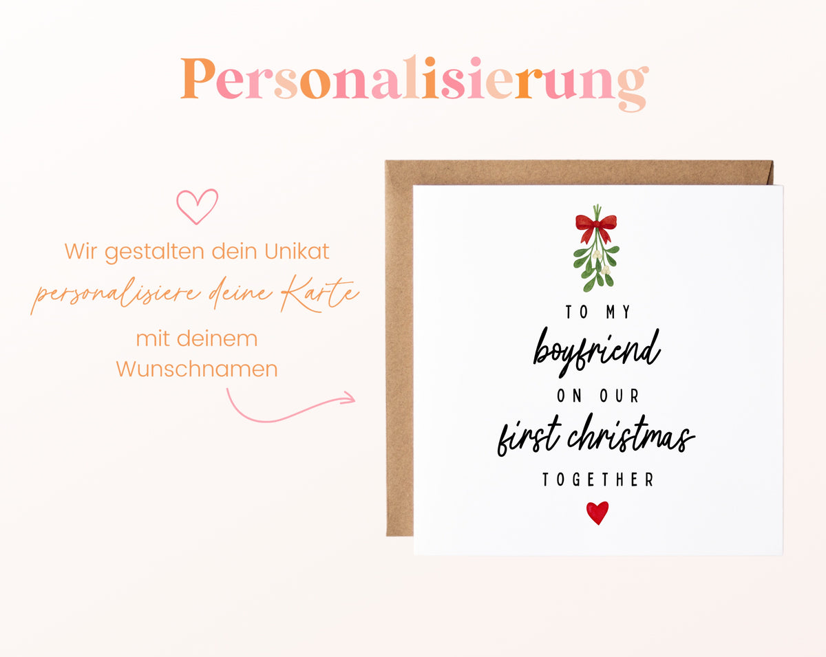 Weihnachtskarte – First Christmas – Boyfriend – 08 perso ein wunschname