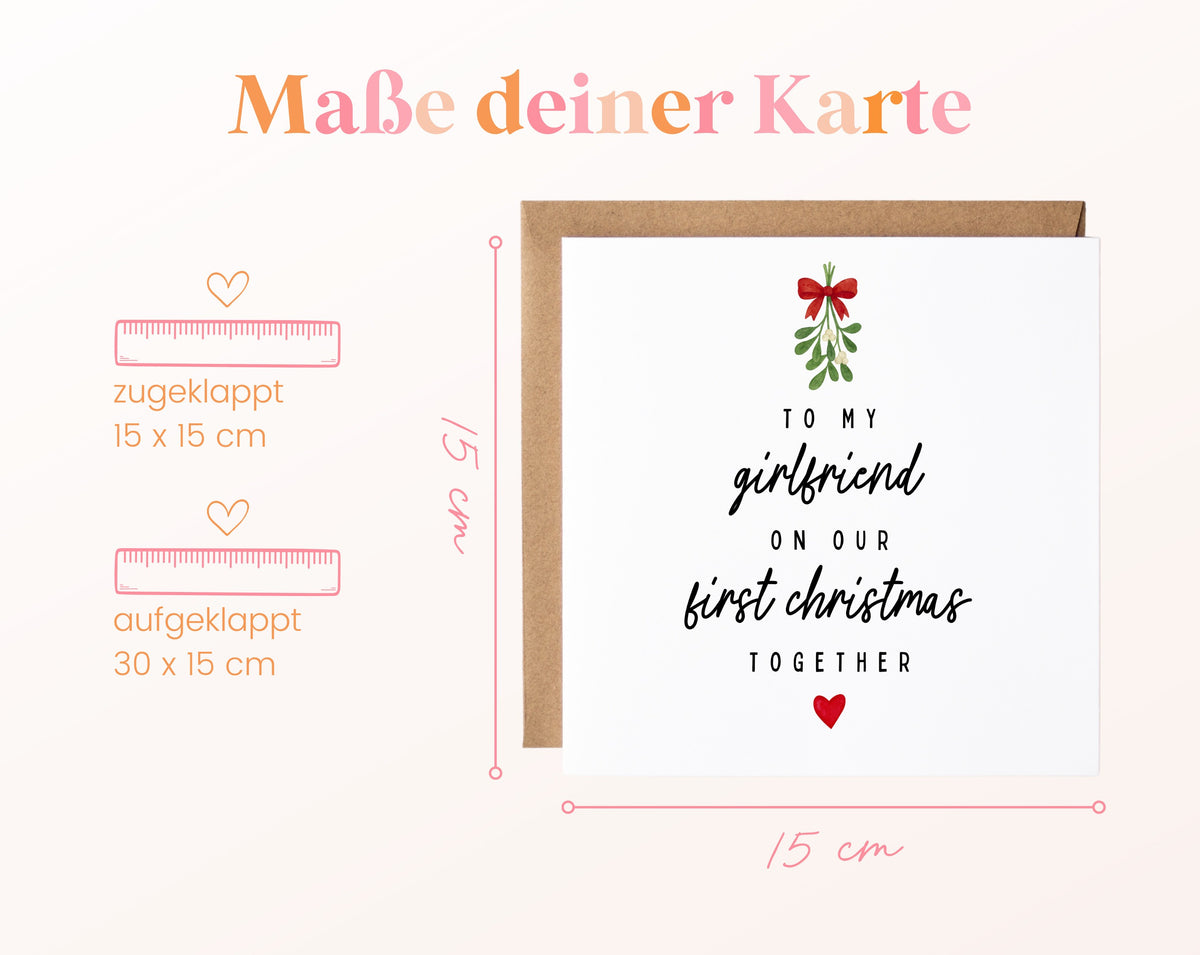 Weihnachtskarte – First Christmas – Girlfriend – 04 masse
