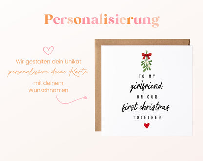 Weihnachtskarte – First Christmas – Girlfriend – 08 perso ein wunschname